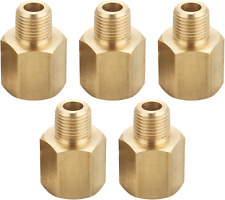 New Brass Pipe Fitting Adapter 18 Npt Male Pipe X 14 Npt Female Pack Of 5