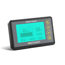 Power Queen 500a Battery Monitor With Shunt High Low Voltage Programmable Alarm