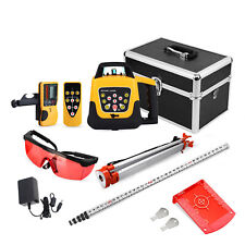 500m Self-leveling Red Laser Level 360 Rotating Rotary W Tripod Staff Us
