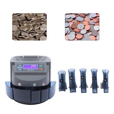 Commercial Coin Counter Lcd Digital Money Sorting Change Sorter Machine 200pcsm