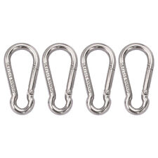 3 Inch Carabiner Clips- Stainless Steel Spring Snap Hook 4 Pcs 250 Lbs