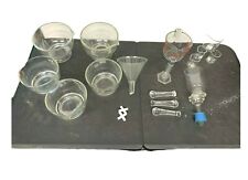 Lot Of Laboratory Glassware Chemistry Erlen Funnel Graduated Cylinders