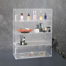 4 Layer Acrylic Counter Top Clear Display Case Locking Cabinet Showcase Box