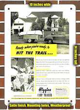Metal Sign - 1947 Higgins Camp Trailer- 10x14 Inches