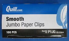 3- Quill Smooth Jumbo Paper Clips - 100box 3 Boxes 300 Clips P1jg Cs 478844