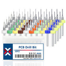50pcs Pcb Micro Drill Bit 0.3-1.2mm For Cnc Circuit Board Jewelry 18 Shank