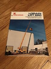 Original Koehring Lorain Lrt220 Rough Terrain Crane Dealer Sales Brochure
