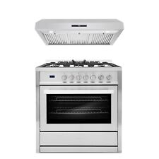 36 In. Gas Range 5 Burners Stainless Steel Open Box Cosmetic Imperfections