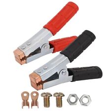 2 Pack Car Crocodile Clips Heavy Duty Copper Battery Test Alligator Clamps 500a