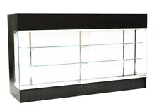 Black Laminate Wood Display Showcase Register 72 Inch Pos Check Out Counter