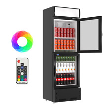 New Commercial Refrigerator 2 Glass Door Cooler Beverage Merchandiser 11 Cu.ft