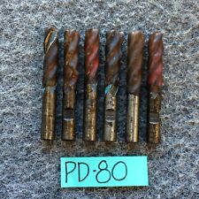 Lot Of 6 Assorted Type Hss End Mills 4 Flute With 12 Shanks Cnc Lathe Tool