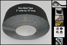 2 X 10 Non Skid Tape Black Roll Safety Anti Slip Sticker Grip Safe Grit