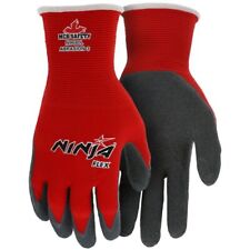 Mcr N9680 Red Ninja Flex Latex Coated Work Gloves - 15 Gauge 12 Pair Sm-2xl