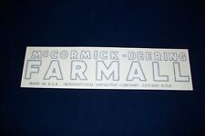 Mccormick-deering Farmall Hood Decals In Vinyl