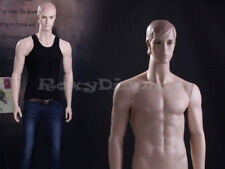 Male Fiberglass Realistic Mannequin With Molded Hair Dress Form Display Mz-wen7