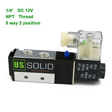 U.s. Solid 14 Pneumatic Electric Solenoid Valve 5 Way 2 Position Dc 12v Air