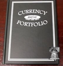 Bcw Currency Banknote Portfolio Album 3 Pocket Black Holds 30 Bills Holder Book