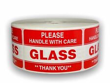 Please Glass - Thank You 2x3 Fragile Shipping Stickers 100 Labels
