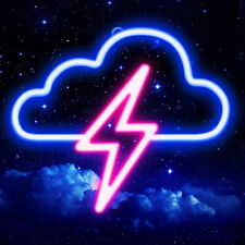 Cloud Lightning Neon Sign Led Night Light Usb Party Bedroom Art Wall Decor Gift