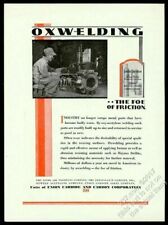 1930 Oxweld Acetylene Welding Welder Photo Union Carbide Vintage Print Ad
