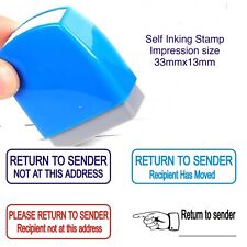 Return To Sender Not At This Address Self Inking Flash Rubber Stamp Pocket Size