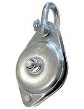 34 Ton Rigging Block Pulley 3 Sheave Wheel Shackle Clevis Ball Bearing Rope