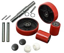 Pallet Jacktruck Poly Wheels Full Set With Axles Bearings Entry Rollers Caps