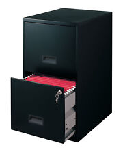 18 2 Drawer Metal File Cabinet Black