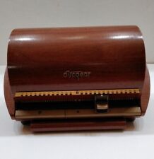 Vintage Discgear Rolodex Double Side Rotary File Wood Look 9x5
