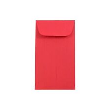 Jam Paper 6 Coin Business Colored Envelopes 3.375 X 6 Red Recycled Bulk 1000