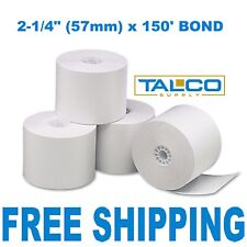 3 Plain Paper 2-14 X 150 Bond Rolls Free Shipping