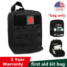 Tactical First Aid Kit Medical Emt Bag Emergency Survival Molle Black Pouch
