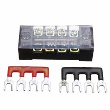 600v 15a 4p Double Row Wire Barrier Terminal Block With 2 Connector Strips
