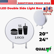 Led Illuminated Light Box Round Double Sided Outdoor Advertising Projecting Sign