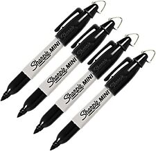 4 Pack Of Sharpie Mini Permanent Markers W Key Chain Clip - Fine Point Black