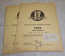 Lot Of 2 Ford Tractor It Shop Manuals Fo-36 Fo-40 Series 1000 1600 M 1100 1900