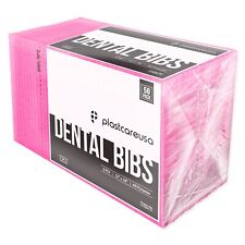 50 Hot Pink Fuchsia Disposable Dental Bibs Tattoo Tray Nail Chair Paper Covers