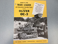 Oliver Oc-3 Crawler Ware Loader Sales Brochure 4 Page