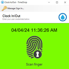 Employee Time Clock Software With Digitalpersona Hid 4500 Fingerprint Scanner