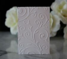 50 White Embossed Earring Cards - Retail Jewelry Display - Earring Display Cards