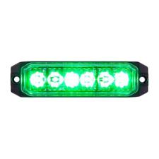 6 High Power Led Competition Series Slim Warning Light - Green
