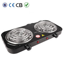 Portable Electric Dual 2 Burner Hot Plate Cooker Kitchen Rv Cooktop Double Stove