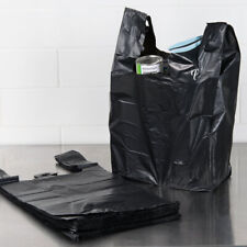 Bags 16 21 X 6.5 X 11.5 Heavy Duty .87 Mil Black T-shirt Plastic Shopping Bags
