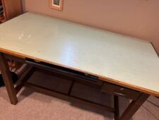 Vintage Large Mayline Drafting Tabledesk Wh Adjustable Top Drafting Access.