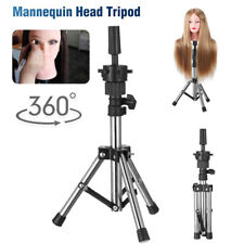 360 Tripod Manikin Mannequin Head Hairdressing Training Stand Wig Holder