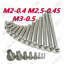 M2 M2.5 M3 Stainless Steel Allen Hex Socket Button Head Screws Bolt Iso7380