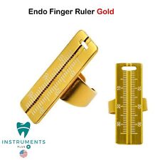 Dental Finger Ruler Endo Gauge Span Measure Scale Ring Gold