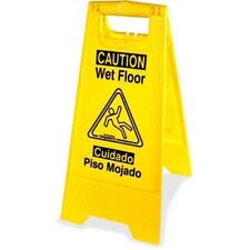 Genuine Joe Universal Graphic Wet Floor Sign - Wet Floor Preprinted - Yellow