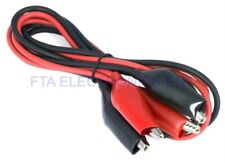 Pair Of Dual Red Black Test Leads With Alligator Clips Jumper Cable 16ga Wire